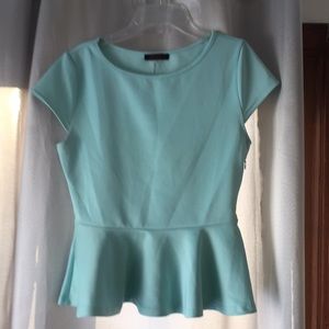 Adorable peplum short sleeve shirt